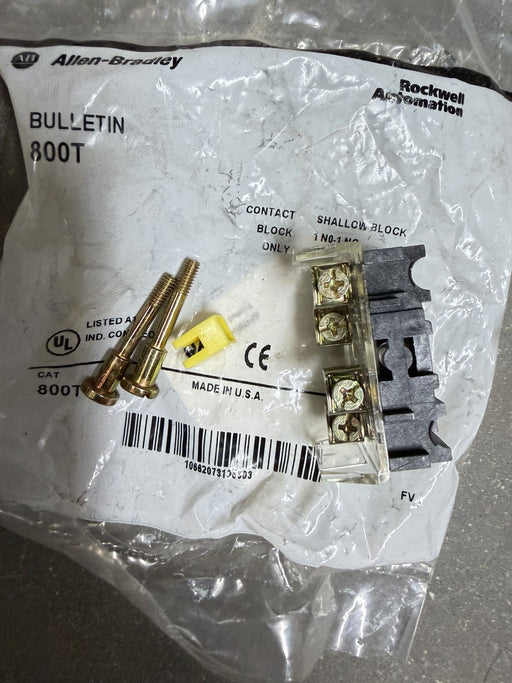 QTY 1 NEW SEALED ALLEN BRADLEY 800T-XA  CONTACT BLOCK 1 NC 1 NO