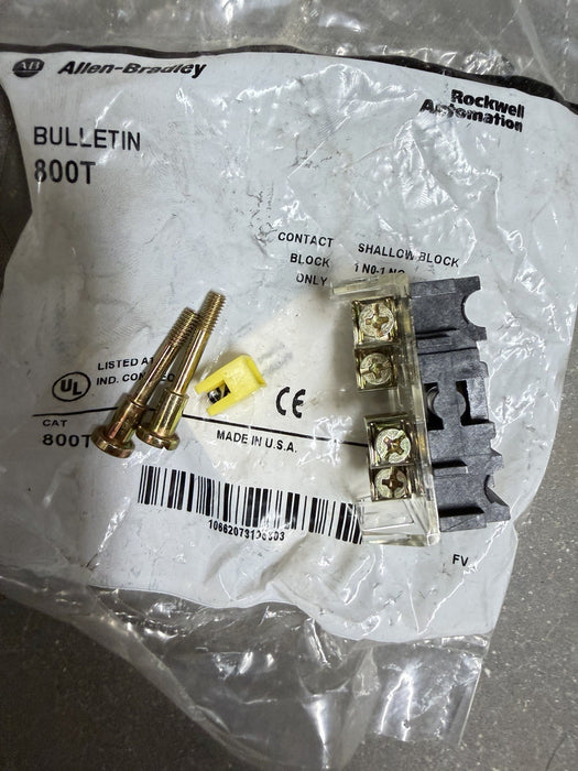 QTY 1 NEW SEALED ALLEN BRADLEY 800T-XA  CONTACT BLOCK 1 NC 1 NO