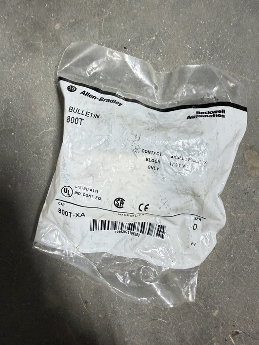 QTY 1 NEW SEALED ALLEN BRADLEY 800T-XA  CONTACT BLOCK 1 NC 1 NO