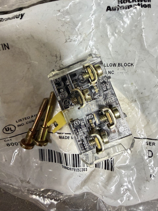 QTY 1 NEW SEALED ALLEN BRADLEY 800T-XA  CONTACT BLOCK 1 NC 1 NO