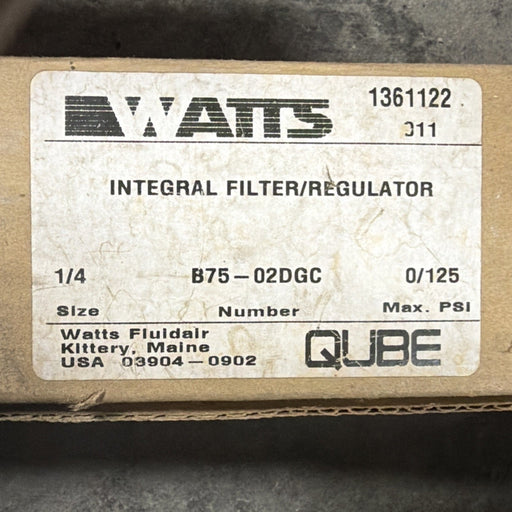 PARKER / WATTS B75-02DGC 1/4” Npt Filter Regulator Filter/Regulator NIB