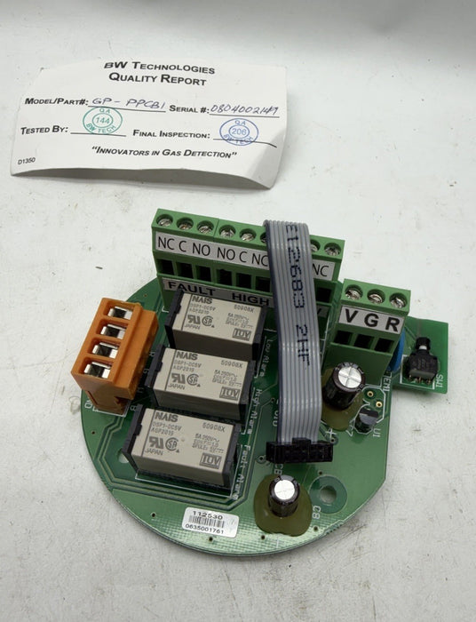 BW TECHNOLOGIES PN 112381 GP-PPCB1 GAS DETECTION Gas Point Power Board With Rela