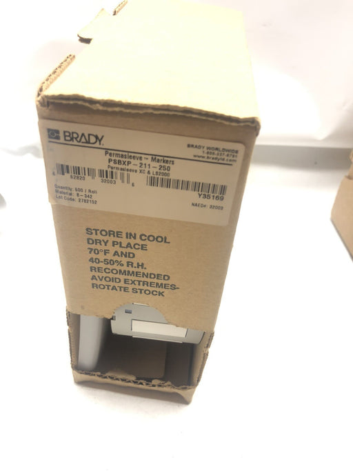 NEW PSBXP-211-250 BRADY PERMASLEEVE PS WIRE MARKERS NIB CLOSE TO FULL ROLL-