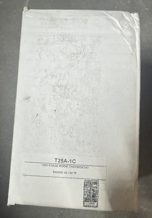 NEW PENN T25A-1C  THERMOSTAT 2 STAGE ROOM THERMOSTAT 40-90 DEG F