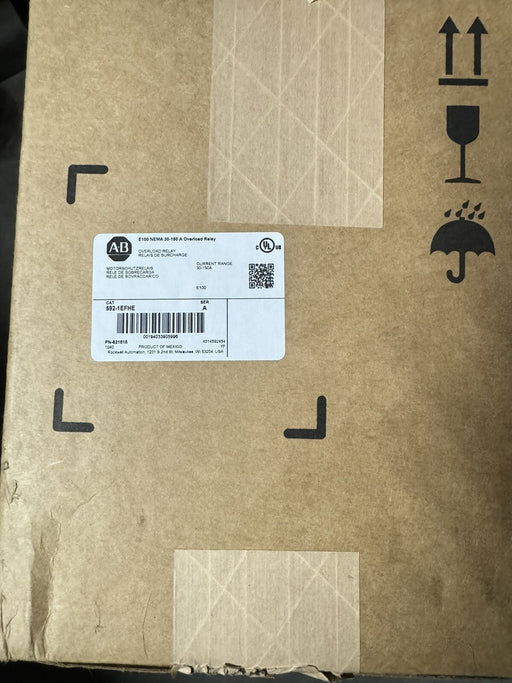 NEW In Box Allen Bradley 592-1EFHE E1 PLUS Overload Relay 30-150 Amp range