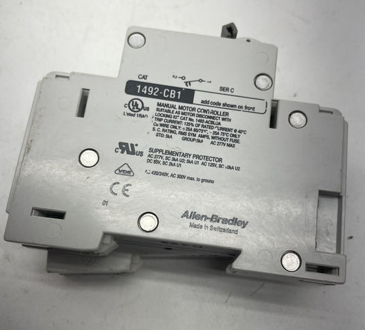 LOT OF 2 1492-CB1 3HP 20 AMP ALLEN BRADLEY MANUAL MOTOR CONTROLLER G 200 G200