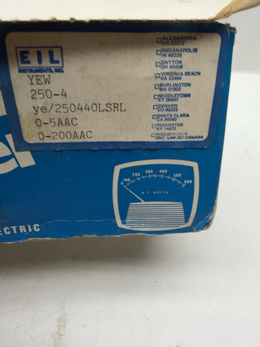 Brand New: Yokogawa 250440LSRX, YE/250-4 Panel Meter 0-300AC (in factory box)