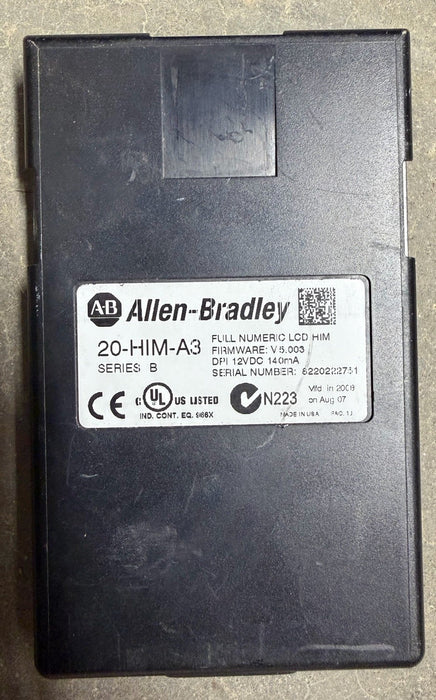 ALLEN BRADLEY 20-HIM-A3 VFD HIM SER B 20HIMA3 DRIVE DISPLAY CONTROL PANEL KEYPAD