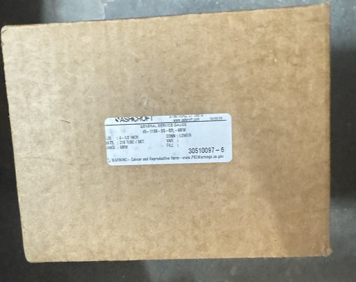 45-1188-SS-02L-60IW ASHCROFT 1188 LOW PRESSURE BELLOWS GAUGE 0-60 INH2O 451188