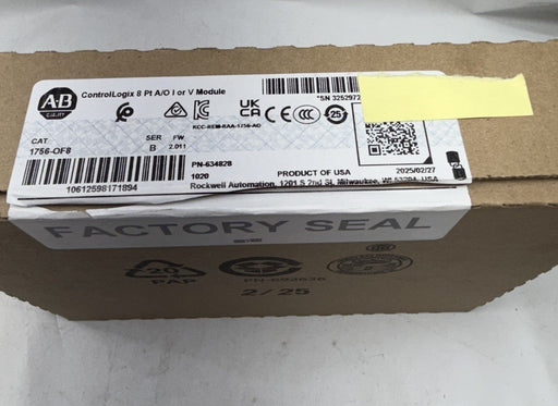 1756-OF8 NEW ALLEN BRADLEY Controllogix 8PT ANALOG OUT 1756-0F8 634828 NIB