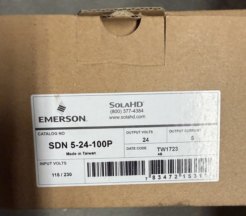 EMERSON SDN-5-24-100P / SDN524100P SOLAHD 24VDC POWER SUPPLY