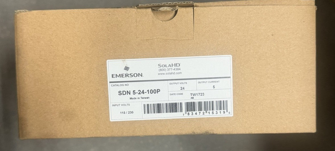 EMERSON SDN-5-24-100P / SDN524100P SOLAHD 24VDC POWER SUPPLY