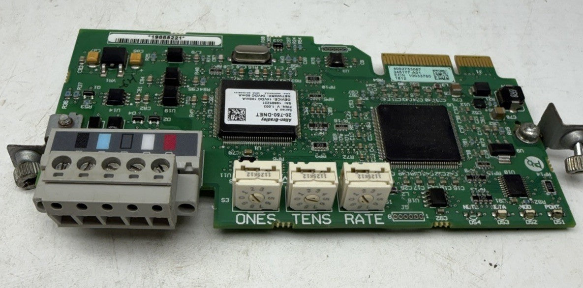 ALLEN BRADLEY 20-750-DNET SER A  F/W V1.003 DEVICENET ADAPRT FOR POWERFLEX DRIVE