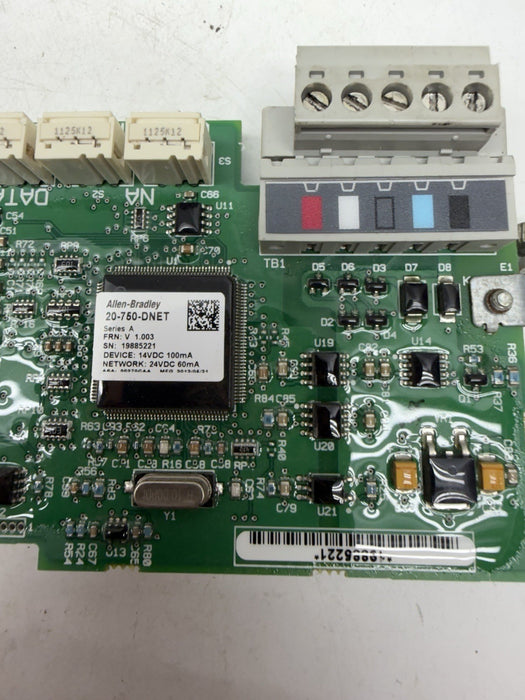 ALLEN BRADLEY 20-750-DNET SER A  F/W V1.003 DEVICENET ADAPRT FOR POWERFLEX DRIVE