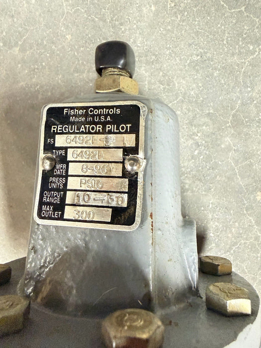 Fisher Powered Control Valve 6492H FS 6492H-1 REGULATOR PILOT