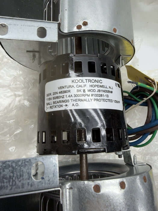NEW KOOLTRONIC BLOWER ASSY 8009-00-38  M652850 MOTOR MODEL JB1N005 pn 100261-13