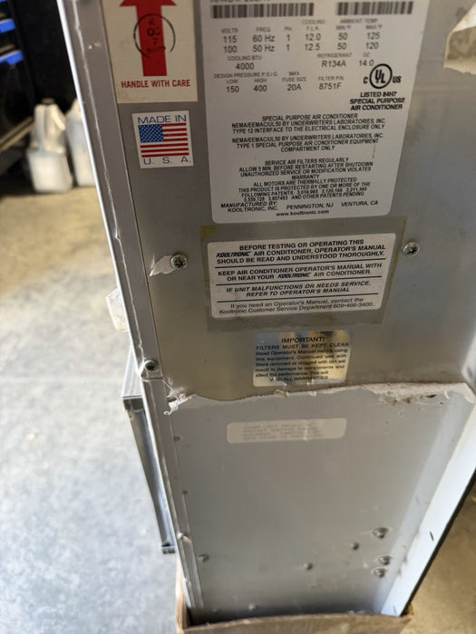 NEW KOOLTRONIC KA4C4P28LHV AIR CONDITIONER 4000BTU  120 VAC W/ CORROSION PROT