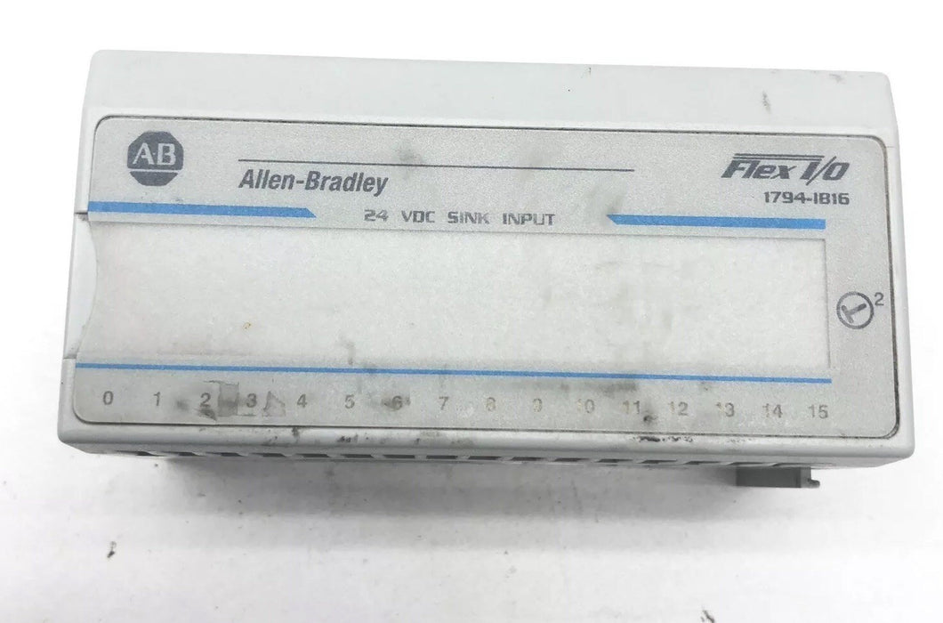 ALLEN BRADLEY 1794-IB16 24VDC SINK INPUT MODULE AND 1794 TB3 TERMINAL BASE