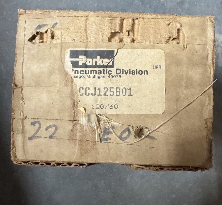 CCJ125B01 PARKER SCHRADER BELLOW SOLENOID VALVE 1/4"NPT 120VAC VAC-150 PNEUMATIC
