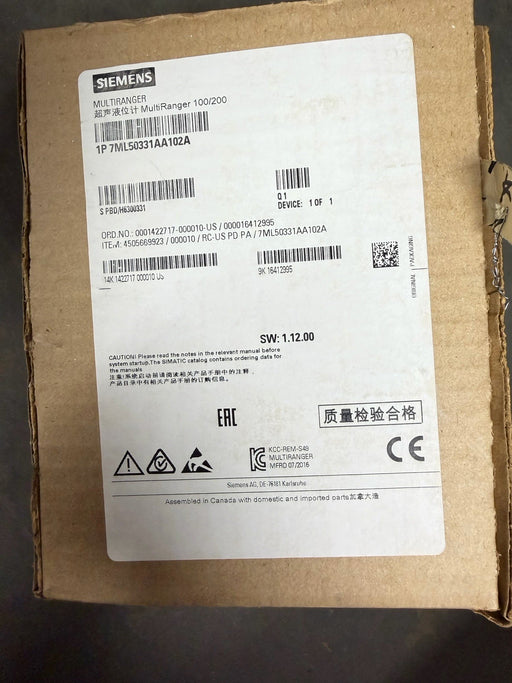 SIEMENS 1P7ML50331AA102A MULTIRANGER 100 /200 7ML5033-1AA10-2A MILLTRONICS LEVEL