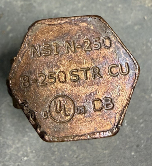 NSI N-250 Copper Split Bolt 250 MCM – 8 AWG CU LISTED FOR DIRECT BURIAL