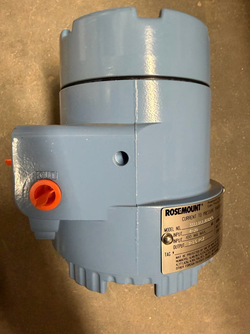 Rosemount 3311DS1J1B2E5 Current to Pressure Transducer 4-20ma 3-15 PSI i2p i/p