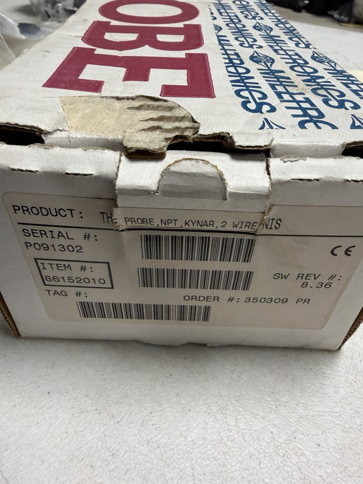 MILLTRONICS 86152010 THE PROBE KYNAR 2 WIRE ULTRASONIC SENSOR