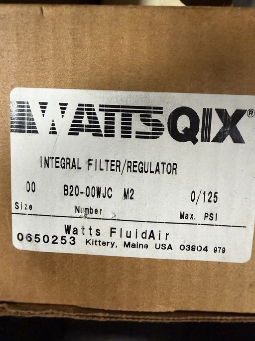 PARKER / WATTS QIX B20-00WJC/M2 / B2000WJCM2 Filter/Regulator NIB