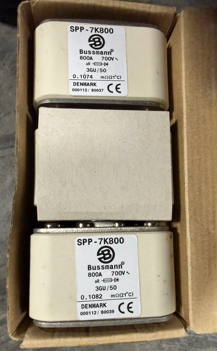 LOT OF 3 EATON COOPER BUSSMAN SEMITRON SPP-7K800 / SPP7K800 NIB  Fuses 800 Amp
