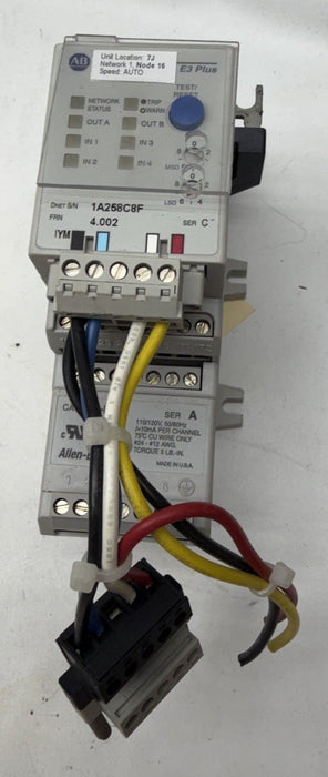 Cracked 592-EC2BC  ALLEN BRADLEY E3 PLUS OVERLOAD RELAY 592EC2BC /C 3-15 Amp