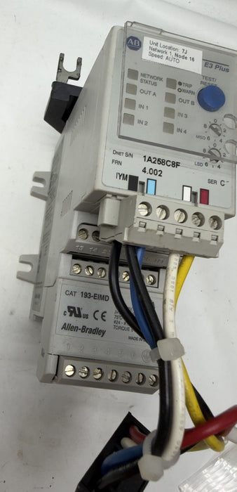Cracked 592-EC2BC  ALLEN BRADLEY E3 PLUS OVERLOAD RELAY 592EC2BC /C 3-15 Amp