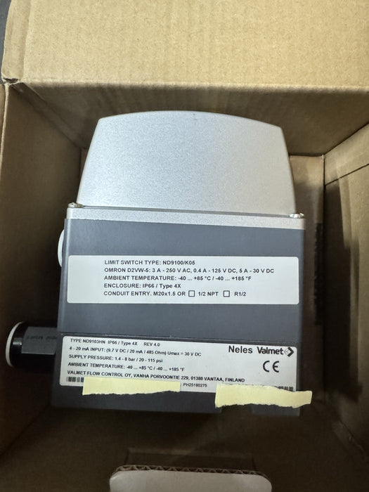 ND9103HN-CE07-K05 HART METSO ND9000 INTELLIGENT VALVE CONTROLLER ND9100/K05