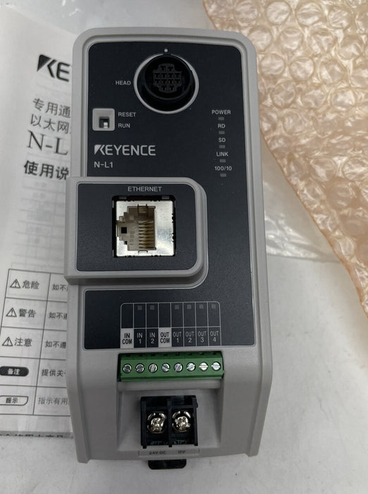 NEW KEYENCE N-L1 DEDICATED COMMUNICATION ETHERNET UNIT FOR 2D / 3D BARCODE READ