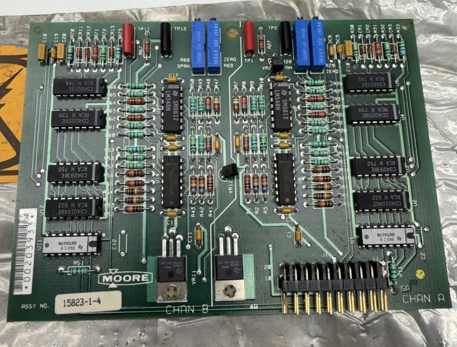 MOORE SERVO DRIVE CONTROL BOARD ASSEMBLY 15823-1-4 Motor Control Siemens 10 Pin