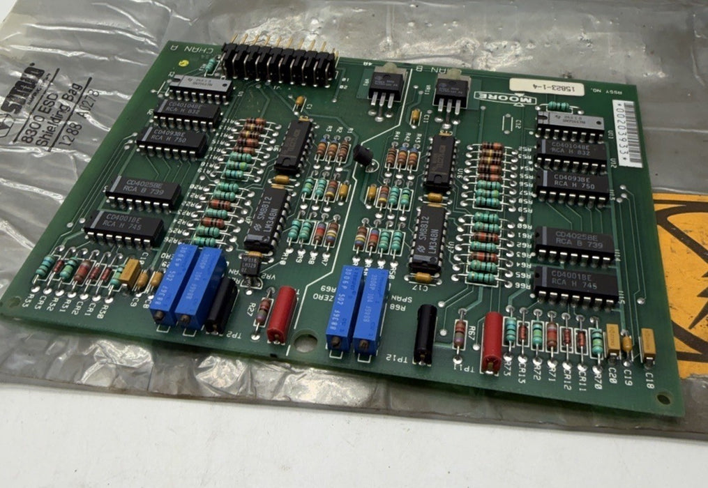 MOORE SERVO DRIVE CONTROL BOARD ASSEMBLY 15823-1-4 Motor Control Siemens 10 Pin