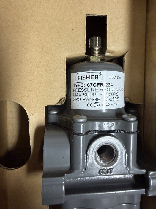 Emerson Fisher 67CFR-224 Instrument Regulator Compact Smart Bleed 0-35 PSI 1/4"