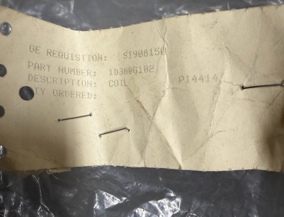GENERAL ELECTRIC 1D300G102 COIL NEW IN  ORIGINAL PACKAGING