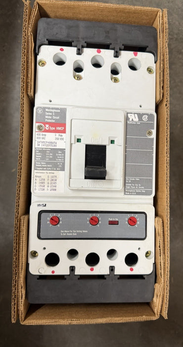 HMCP400W5W  westinghouse 400 amp motor circuit protector breaker hmcp