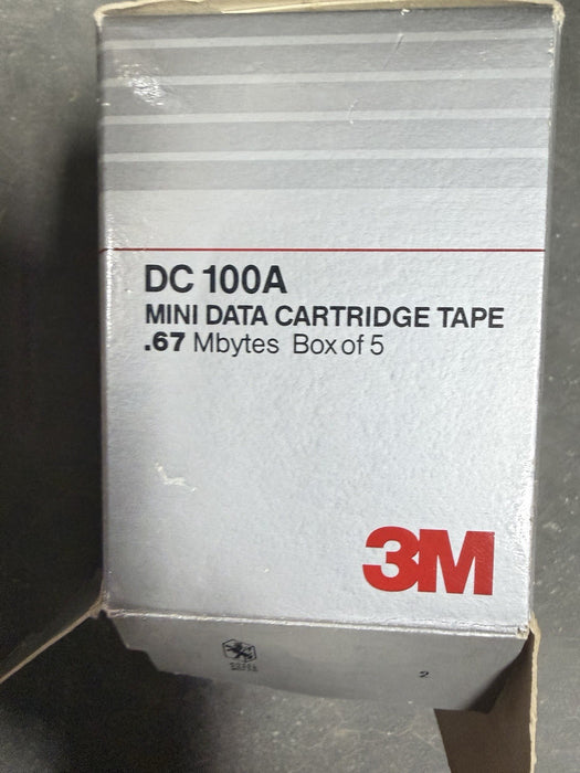 3M DC 100A Mini Data Cartridges New PARTIAL Box of 4 sealed Free Shipping