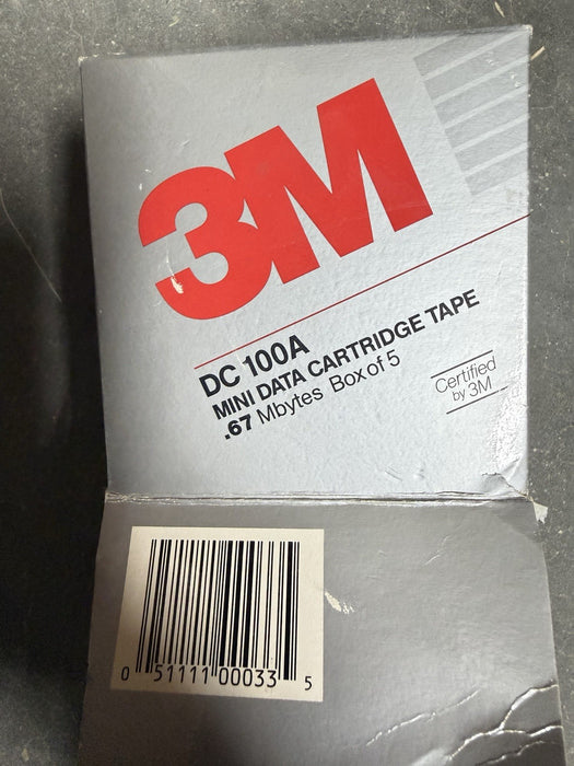 3M DC 100A Mini Data Cartridges New PARTIAL Box of 4 sealed Free Shipping