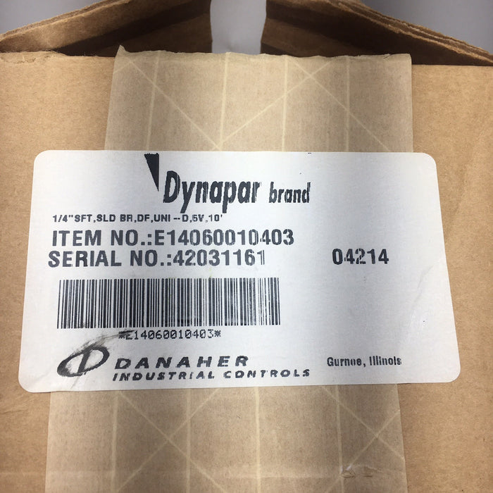 NEW DYNAPAR E14060010403 INCREMENTAL ENCODER  1/4" SHFT 600 PPR E20 DANAHER