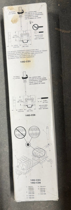 NEW ALLEN BRADLEY 1492-CD8 TERMINAL BLOCK PACK OF 50