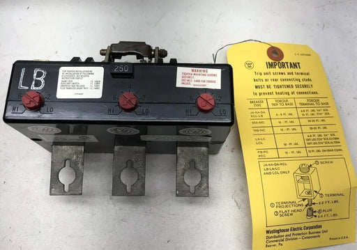 HLB3250T NEW WESTINGHOUSE TRIP UNIT FOR AB DEION BREAKER TYPE HLB 3 POLE 250 AMP