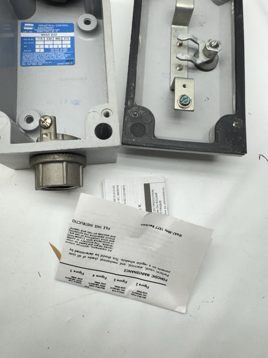 MISSING CONTACTOR  NSSC D22 EATON CROUSE HINDS  KRYDON FIBERGLASS ENC 3/4"