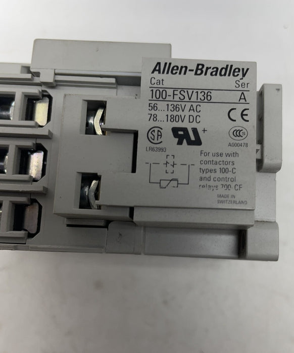 NEW ALLEN BRADLEY C30 CONTACTOR WITH NO SIDE AUX CONTACT AND 10 VAC COIL