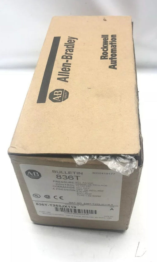 NEW 836T 2017 ALLEN BRADLEY 836T-T253JX119 BULLETIN PRESSURE CONTROL SWITCH NIB