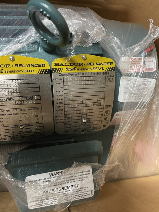CECP83582T-4  ABB  BALDOR SUPER-E 1HP 3PH 145TC MOTOR 460 VAC C-FACE 841XL