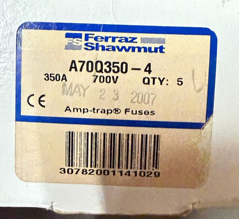 Qty 1 Allen Bradley 1336-F1-SP8A A70Q350-4 Fuse Bus Amptrap Ferraz Shawmut NEW