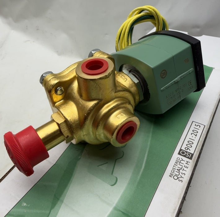 ASCO HB 8342G001MS 8342G Solenoid Valve Manual Operator 4 Way 120v 1/4” HB8342