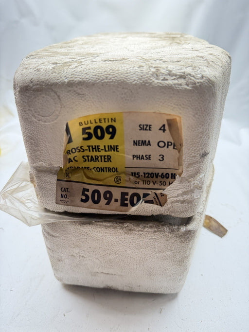 ALLEN BRADLEY 509-EOD Nema Size 4 Starter Contactor Overload Block Auxillary